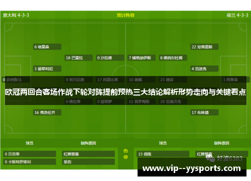 欧冠两回合客场作战下轮对阵提前预热三大结论解析形势走向与关键看点 欧冠两回合客场作战下轮对阵提前预热三大结论解析形势走向与关键看点